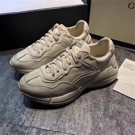 gucci rhyton leather top replica|gucci rhyton distressed sneakers.